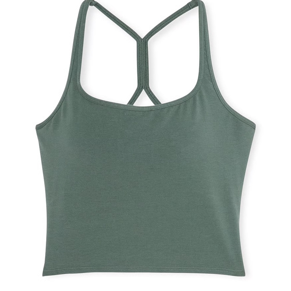 PINK Victoria's Secret Sage Green Strappy Tank